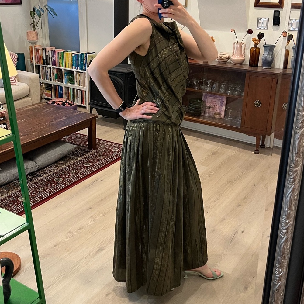 Floor length drop waste dress by Obakki